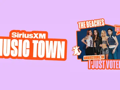 SiriusXM Music Town free concert by The Beaches. Vote Amherstburg, Ontario today with an image of the four person band