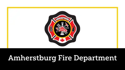 Amherstburg Fire Department with the department logo on a white background