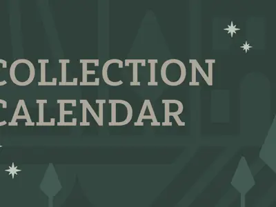 Collection Calendar with graphics of three trees and stars