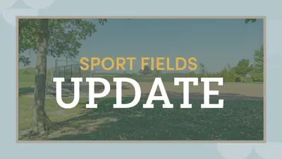 Sport Fields updates with an image of a baseball diamond and tree in the background