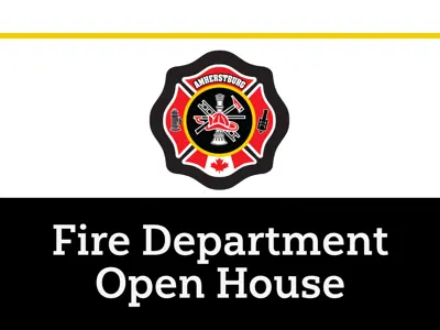 Amherstburg Fire Department Open House with an image of the department crest