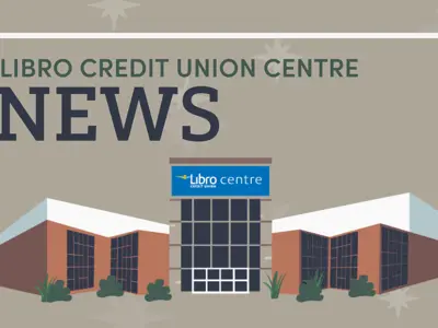 Libro Credit Union Centre news with an image of the facility