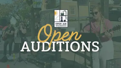 Open Air Weekends Open Auditions with singers in the background